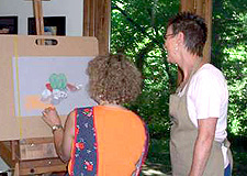 Art student at work