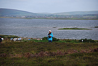 Barbara Sketching - Orkney Islands
