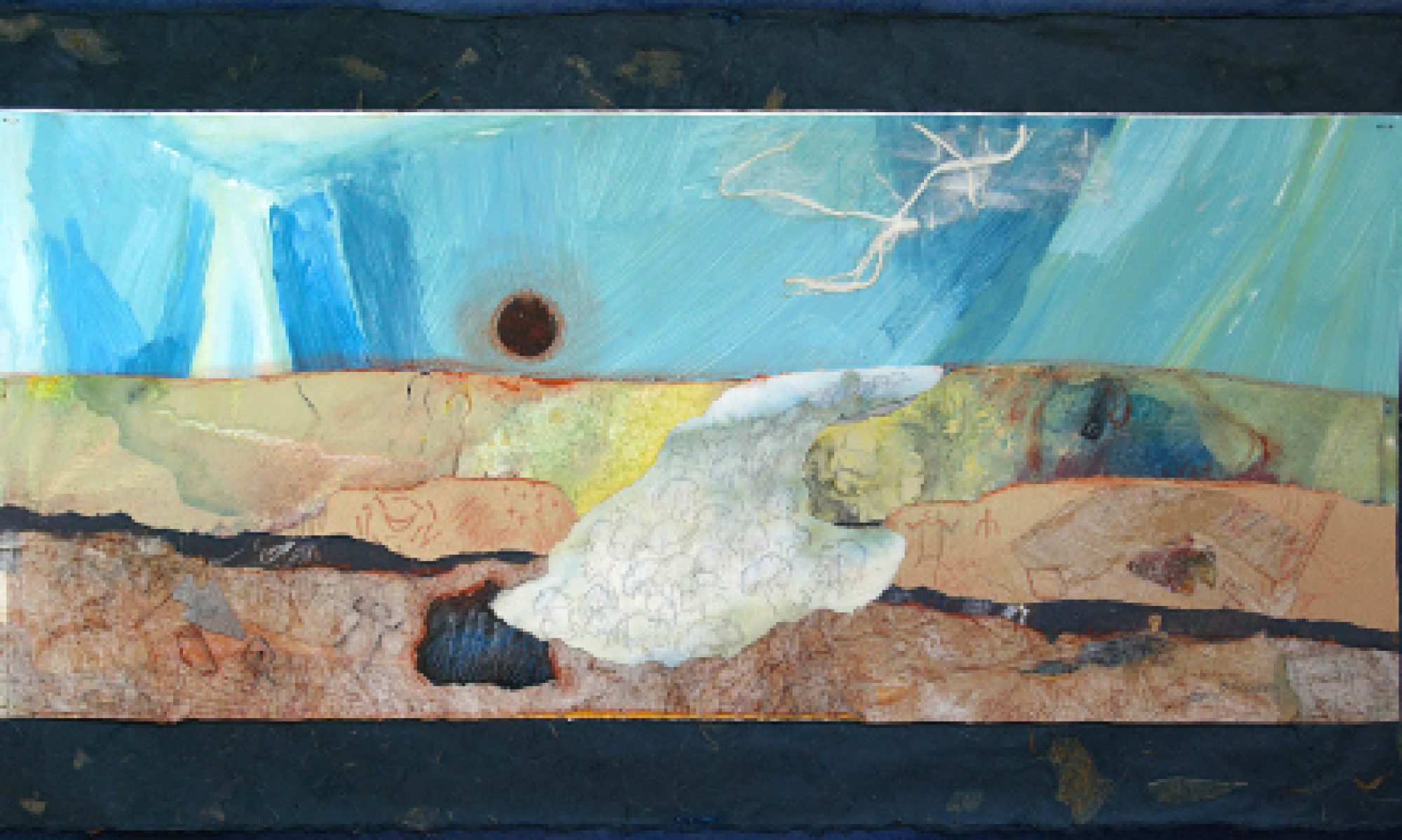 Barbara Solberg - Mixed Media - Somewhere in the Flint Hills