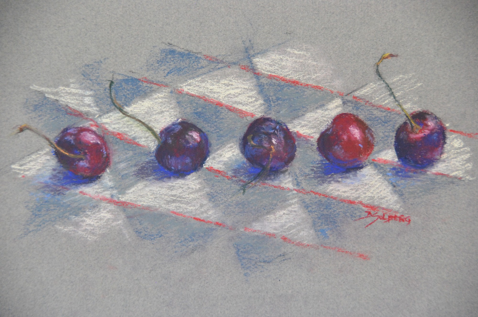 Barbara Solberg - Small Works - 5 Cherries