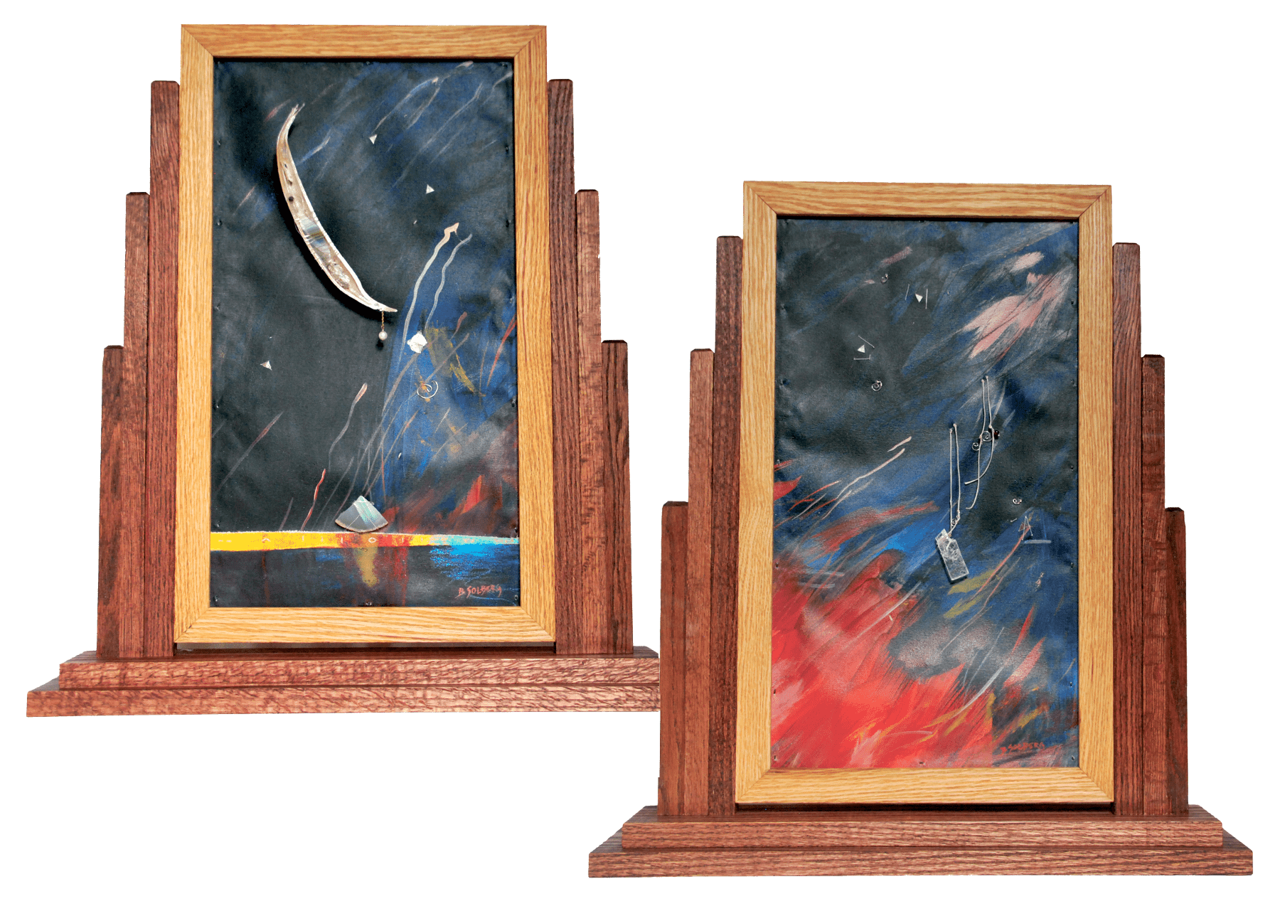 Barbara Solberg - Mixed Media - Moon Vessel/The Other Side of Time